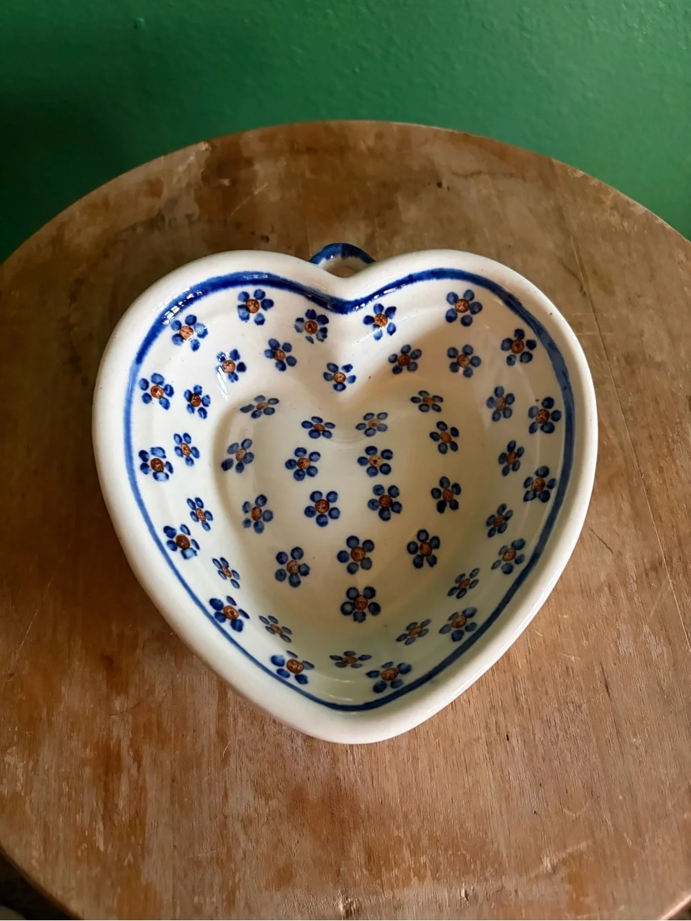Heise Ceramics Hand Painted Heart   Germany est. 1919